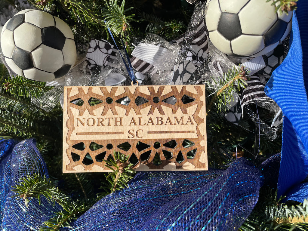 North Alabama SC Wooden Christmas Ornament